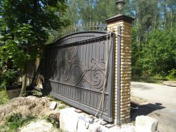 Откатные кованые ворота Арт. Кв-7